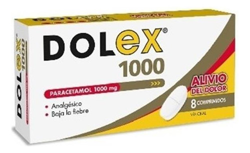 Dolex® 1000 X 8 Comprimidos - Alivio Del Dolor