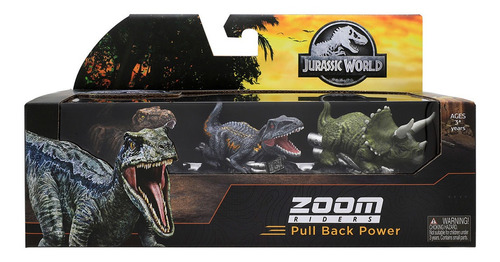 Jurassic World Carrinhos 7cm T.rex, Indoraptor E Triceratops