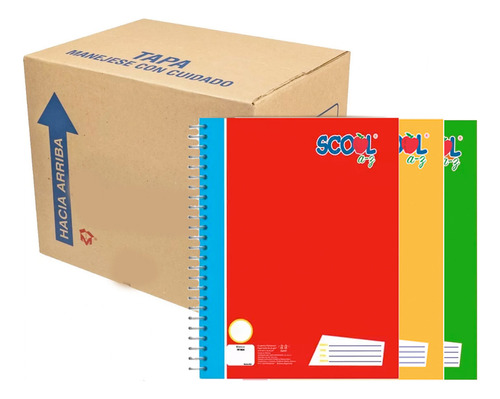 Caja 25 Cuadernos Libretas Profesional 100h Scool A Escoger Color Multicolor