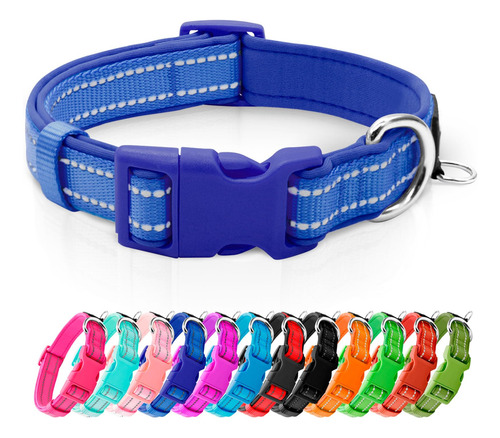 Collar De Perro Azuza De Neopreno Reflectante Acolchado Para