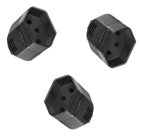 50 Plugs Tomada Fêmea Preto 10a  110v A 250v Para Extenção 