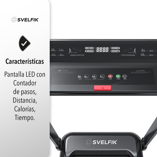 Caminadora Plegable Compacta Bluetooth Svelfik Runtech Lte 3