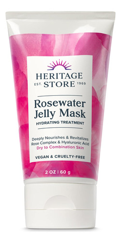 Heritage Store Mascarilla De Gelatina De Agua De Rosa, Trat.