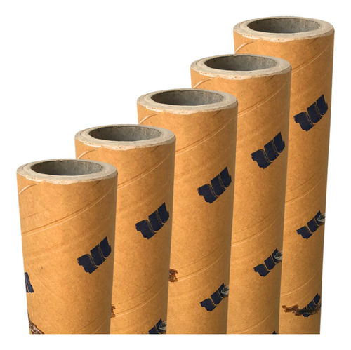 Tubo Carton Film Stretch 76cm Alto Espesor 1.5cm X5 Unidades Marrón Claro