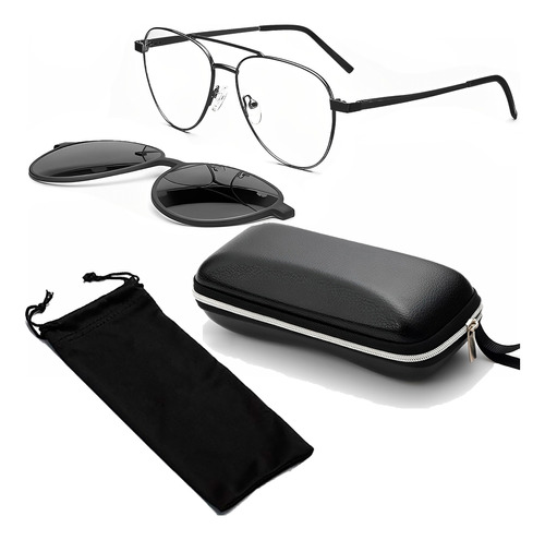 Lentes De Gota Armazón Metal Para Graduar Clip On Magnética