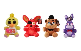 Pack 4 Felpa Fnaf Chica Bonnie Freddy Foxy Con Bolsa