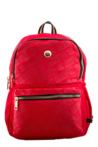 Imagen 8 de 10 de Mochila Urbana Amayra Mujer Dama Simil Cuero Grande 4 Pp