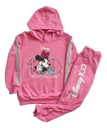 Conjunto Minnie Mouse Sudadera Y Pants Felpa De Disney Niñas