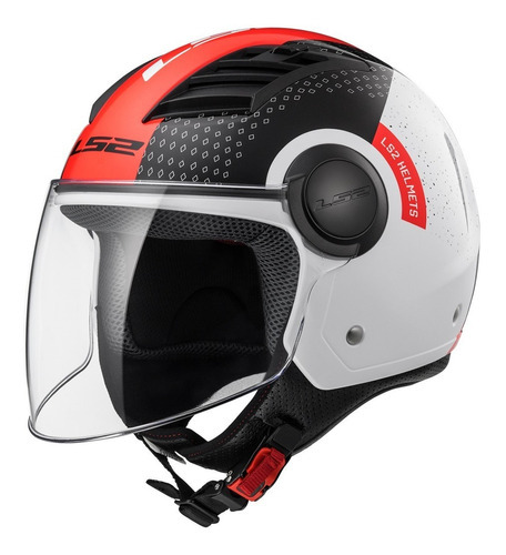 Casco Moto Abierto Ls2 562 Airflow Condor Blanco Negro Rojo Color Blanco/Negro/Rojo Tamaño del casco XS