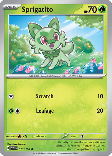 Sprigatito 13/198 Cartas Pokemon Scarlet & Violet