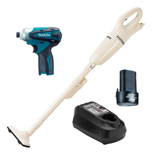 Kit Aspirador Cl100dz E Parafusadeira Td090dz Makita Cor Turquesa