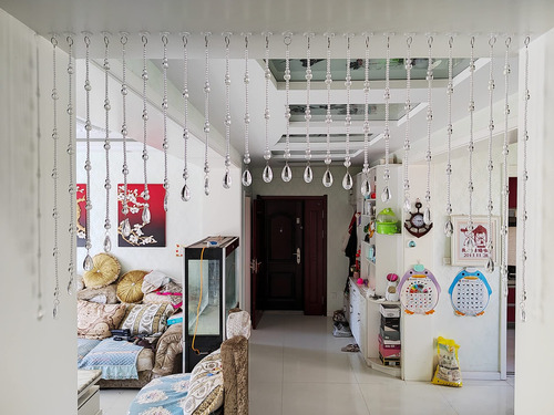 Cortinas De Cristal Arqueado, Cortinas Con Cuentas De Diaman