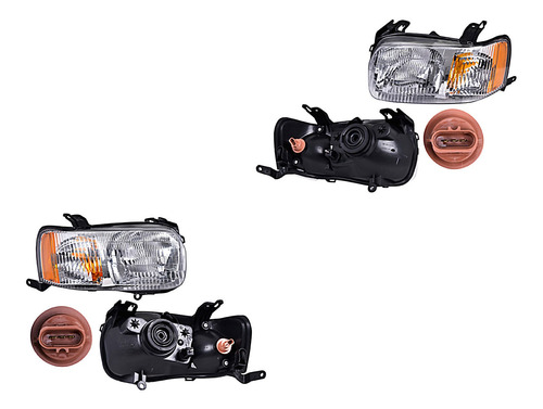 2) Faros Delanteros Depo Escape Ford 2001-2004