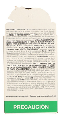 Imagen 6 de 6 de Paquete 3 Piezas Racumin Super 60 Grs Veneno Mata Rata Ratón