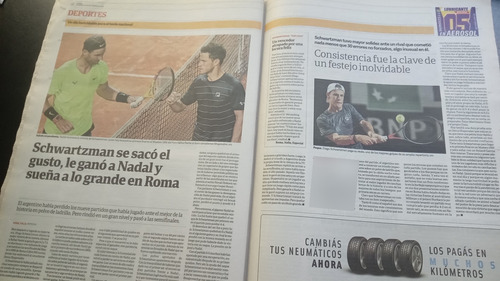 Clarín Pandemia 2020 Banderazo Schwartzman Ganó A Nadal 20/9 (Usado)