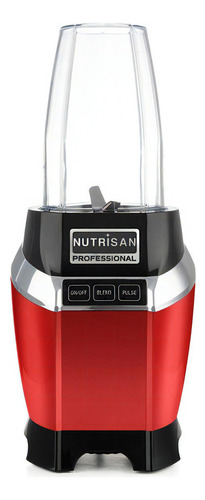Processador de alimentos vermelho e preto Nutrisan 1000 Watts