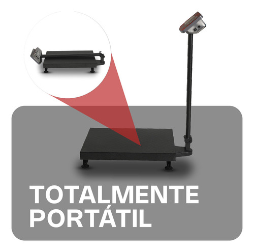 Báscula Digital Plataforma Plegable Vinson /rhino Baple200 Rojo