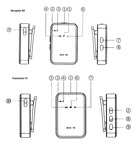2 Micrófonos Lavalier Solapa Bluetooth Usb-c 3.5 Para iPhone