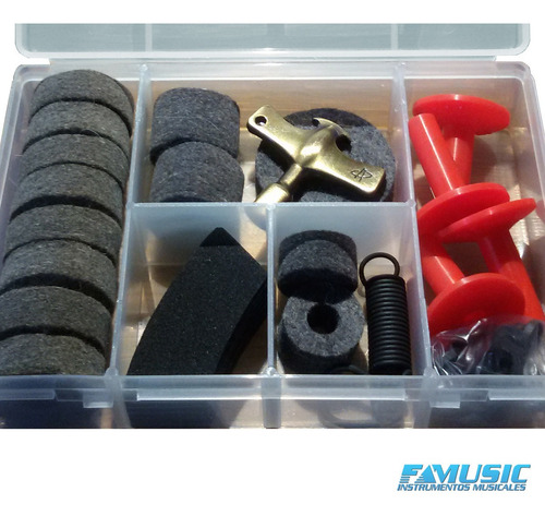 Caja Con Accesorios Para Bateria Hecos Full Kit