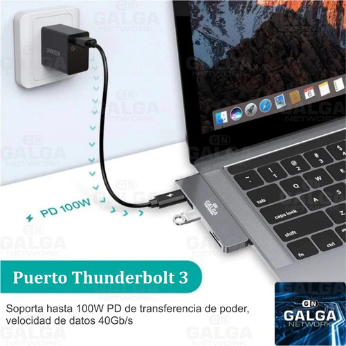 Adaptador Macbook Pro Air 13 15 Usb C Hub Hdmi Micro Sd 7-1