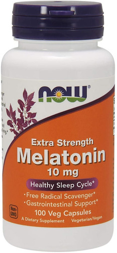 Now Foods Melatonina Apoyo Al Ciclo De Sueño 10mg, 100caps Sin sabor