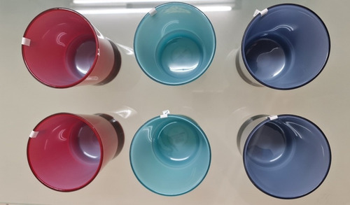 Imagen 4 de 5 de Vasos Cortos Tricolor. De Melamina. Excelente Calidad
