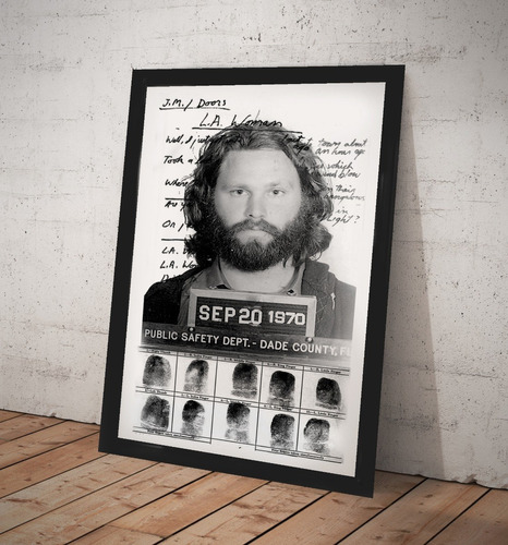 Cuadro Jim Morrison Wanted Lamina Cuadro Poster Buscado 1970