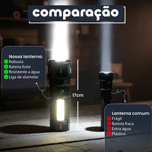 Lanterna Tática Militar Sabre De Luz Potente Mais Forte 2km Led