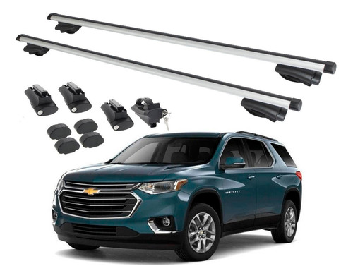 Barras Portaequipaje Chevrolet Traverse 2018 135cm Cinturon