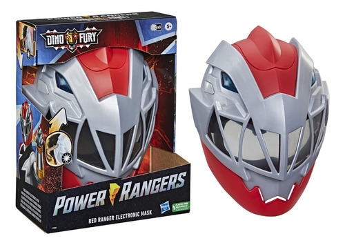 Máscara Electrónica Power Rangers Dino Fury Ranger Rojo