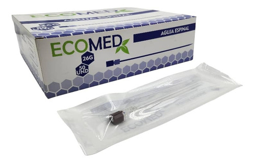 Aguja Espinal 26g Ecomed. Caja X 50