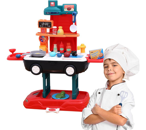 Set Cocina Carro Multifuncion Juguete Chef Carro Niño