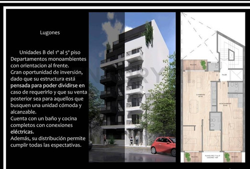Imagen 2 de 6 de Villa Urquiza Monoambiente 1er Piso Al Frente A Metros De Subte B