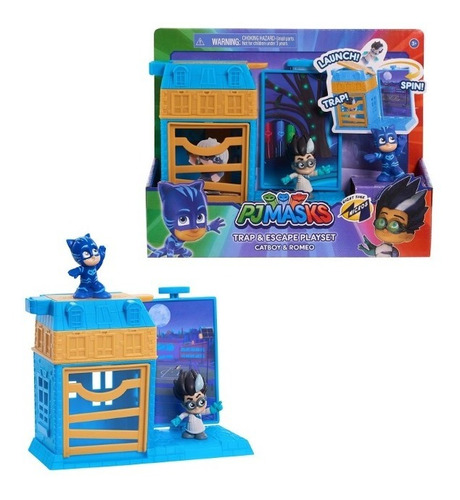 Pj Mask Trap & Escape Playset - Catboy Y  Romeo