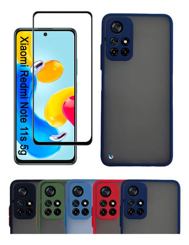 Funda Rígida Para Xiaomi Note 11s 5g + Vidrio Full **leer*