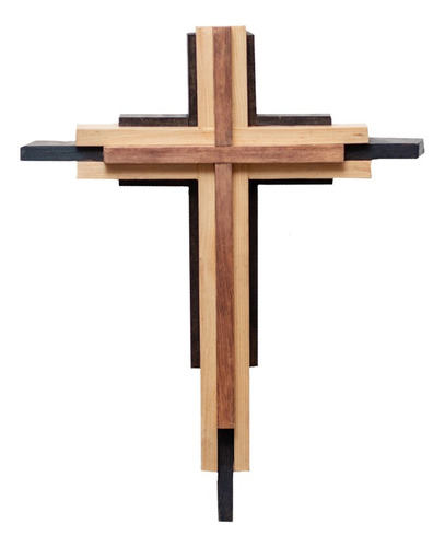 Cruz De Madera Artesanal, Ornato, Muy Bonita