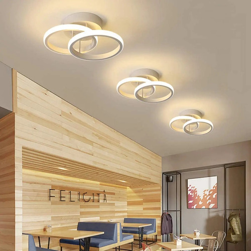 Lámpara De Techo Led Para Baño De Pasillo, 3 Colores A