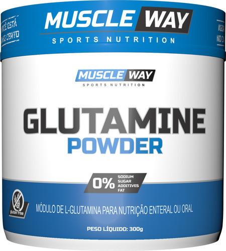 Glutamine Powder 300g - Muscle Way Sabor Sem Sabor