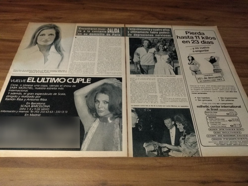 (b083) Dalida * Clippings Revista 2 Pgs * 1987