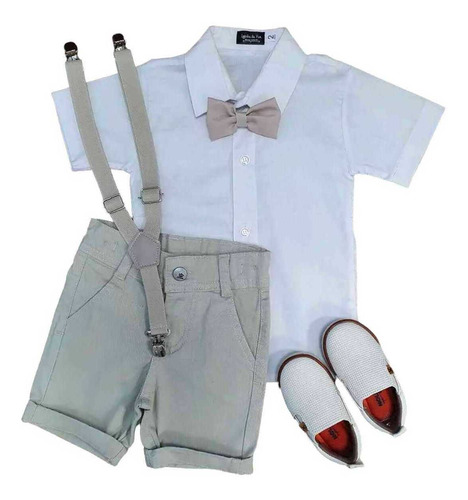 Conjunto Roupa Infantil Menino Batizado Pajem Casamento 