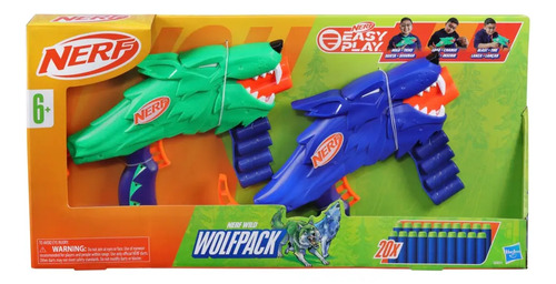 Lançador azul Nerf Wild Wolfpack