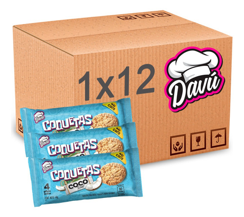 Galletas De Coco  Davu 68g 12u