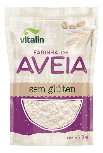 Vitalin aveia farinha integral sem glúten 200g