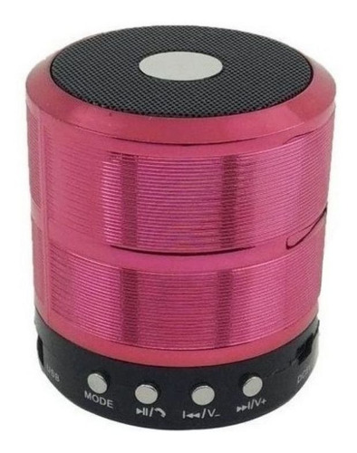 Alto-falante Grasep D-bh887 Portátil Com Bluetooth Rosa