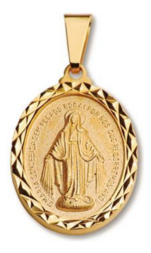 Dije Virgen Milagrosa Laminado En Oro 18k Calidad Cracco