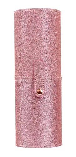 Estuche Maquillaje Rosa Glitter