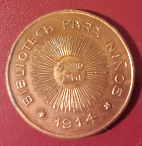 Medalla Museo Biblioteca Pedagogica, 32 Mm, 1914, Ne173