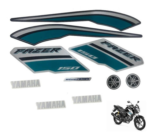 Kit Faixa Adesiva Yamaha Fazer 250 2016 Blue Flex Vinho
