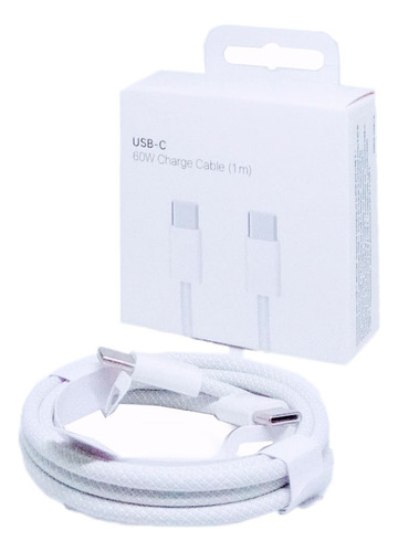 Cable Cargador Para iPhone 15 Original Usb-c A Usb-c 1 Mt