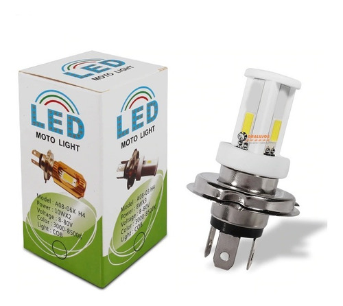 1 Bombillo Luz Led H4 15w Led 3 Cob Carro/moto 2400lm 6000k